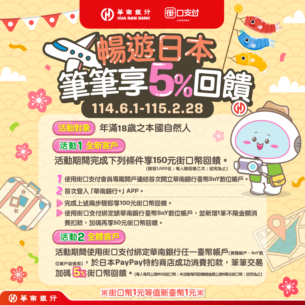 搶攻暑假旅遊商機 華南銀行祭出多項超值好康