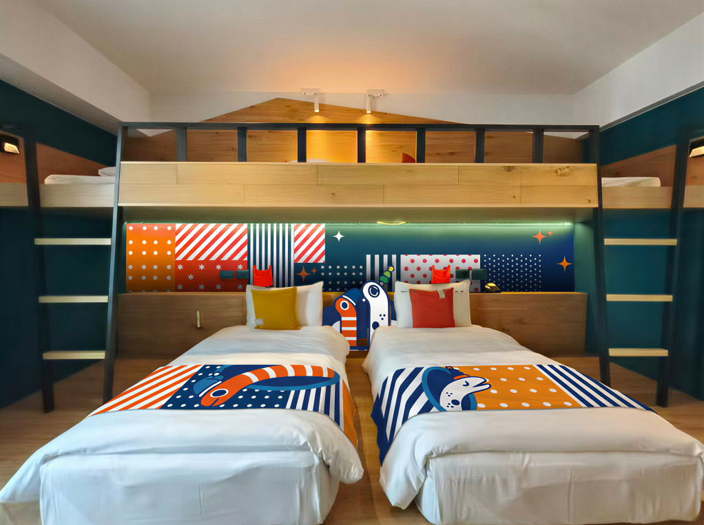 萌破表！遠雄遊憩新品牌悅樂旅店 聯名海洋公園打造最療癒主題房