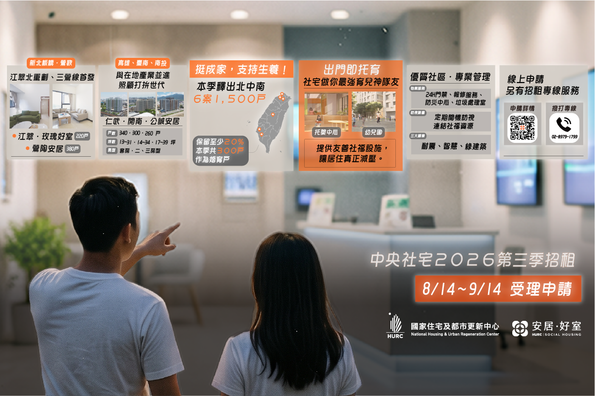 南投首座中央社宅進駐埔里　支持青年築夢成家  「公誠安居」服務據點揭牌　8/14起受理申請